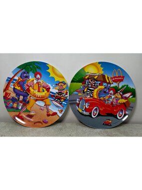Vintage 1998 McDonalds Plastic Collector Plate Set of 2